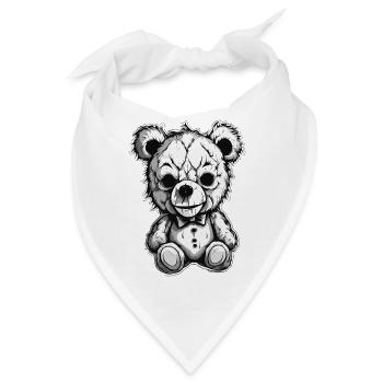 Teddybär / Kuscheltier / Stofftier / Geschenkidee - Bandana - Weiß - Vorne