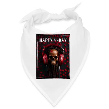 valentines day - Bandana - Weiß - Vorne