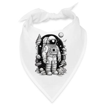 ASTRONAUT SCHWEBT UND IST UMGEBEN VON KOSMISCHEN WUNDERN - Bandana - Weiß - Vorne