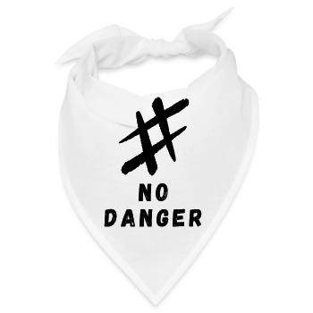 #no danger - Bandana - Weiß - Vorne