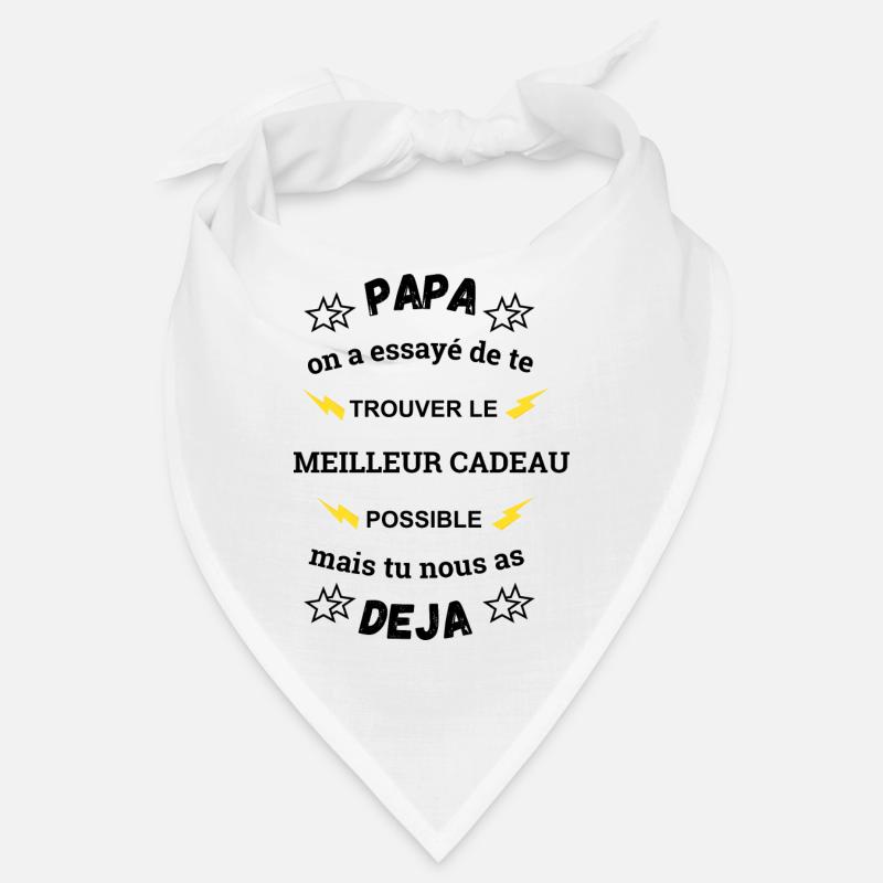 Papa, bestes Vatertagsgeschenk - Bandana - Weiß