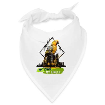 my town, my jungle - Bandana - Weiß - Vorne