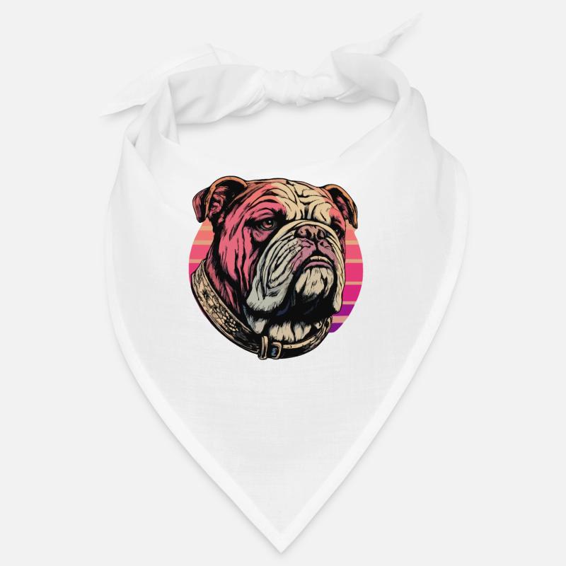 Impression d’art bouledogue élégant Bandana