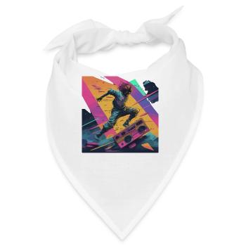 Urban Dance Vibe mit Farbexplosion - Bandana - Weiß - Vorne