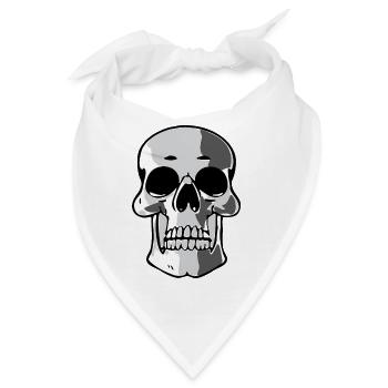 Schadewinkler Schädel Kontrast - Bandana - Weiß - Vorne