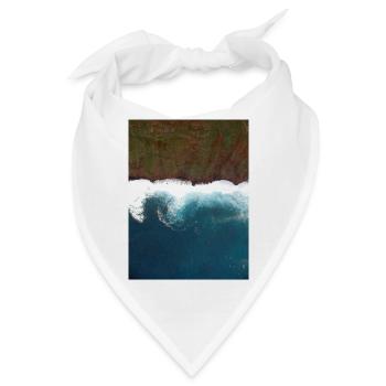 Steilküste am Meer - Bandana - Weiß - Vorne