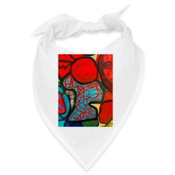 Kunstvolles Design - Bandana - Weiß - Vorne