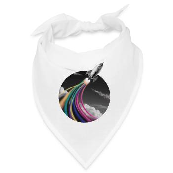 Bunte Sprüh Rakete - Bandana - Weiß - Vorne