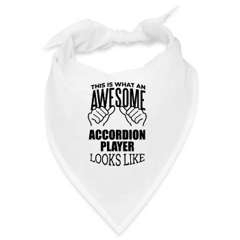 Akkordeon, Akkordeon, Akkordeon - Bandana - Weiß - Vorne