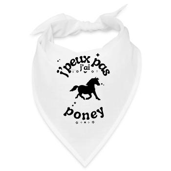 Ich kann nicht, ich habe ein Pony - Bandana - Weiß - Vorne
