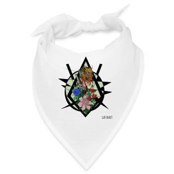 Kriegerin im blumenfeld - Bandana - Weiß - Vorne