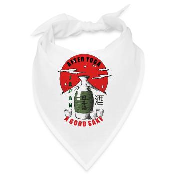 nach dem Yoga ein guter Sake - Bandana - Weiß - Vorne