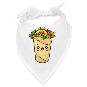 Süßes Burrito Comic - Bandana - Weiß - Vorne