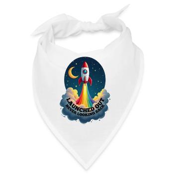 Launched Out - Never Looking Back, Gay Getting Out - Bandana - Weiß - Vorne