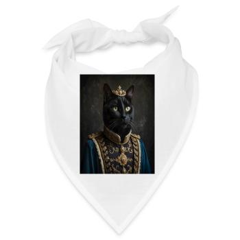 Stehende Katze in orientalischer Tracht - Bandana - Weiß - Vorne