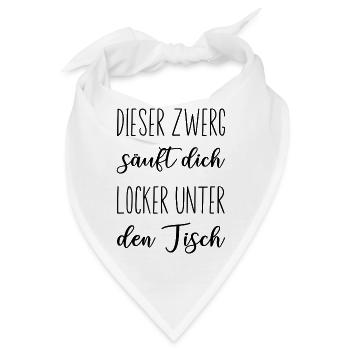 Schwarzweiß Quadrat Minimal - Bandana - Weiß - Vorne