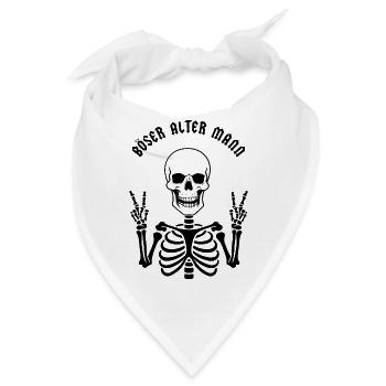 Böser alter Mann - Bandana - Weiß - Vorne