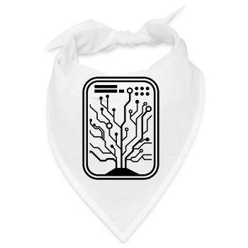 micro chip - Bandana - Weiß - Vorne