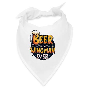 BIER: DER BESTE WINGMAN ALLER ZEITEN - Bandana - Weiß - Vorne