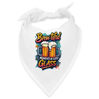 BRAUMOMENTE IN JEDEM GLAS, BIER - Bandana - Weiß - Vorne