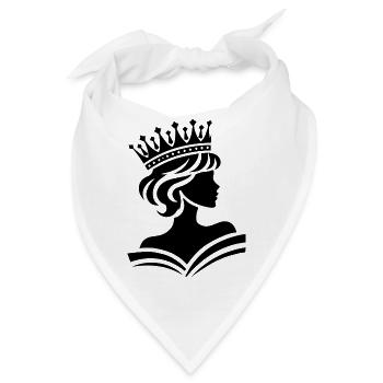 Porträt einer Königin mit Würde und Anmut - Bandana - Weiß - Vorne