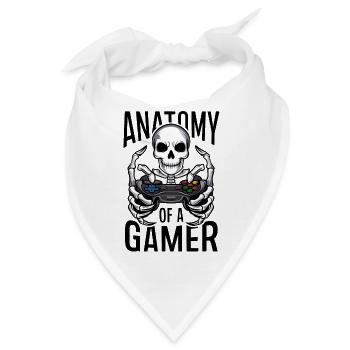 Gamer Skeleton mit Gamecontroller - Bandana - Weiß - Vorne
