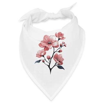 Kirschblüte - Bandana - Weiß - Vorne