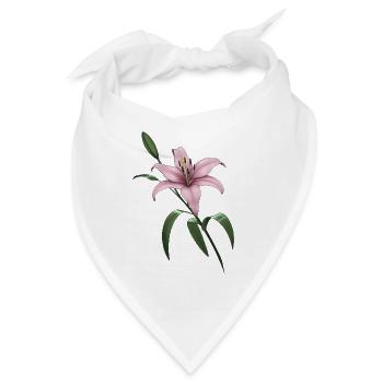Rosa Lilie - Bandana - Weiß - Vorne