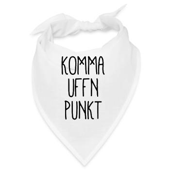 Berlin Dialekt - Komma Uffn Punkt - Bandana - Weiß - Vorne
