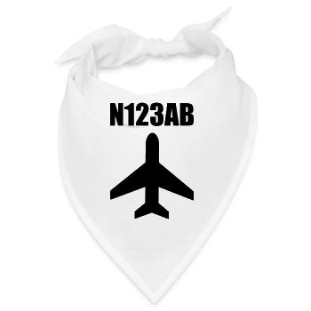 Custom Aviation - Flugzeug - Luffahrt - Pilot - Bandana - Weiß - Vorne