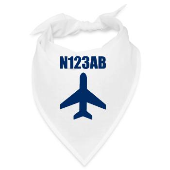 Custom Aviation - Flugzeug - Luffahrt - Pilot - Bandana - Weiß - Vorne