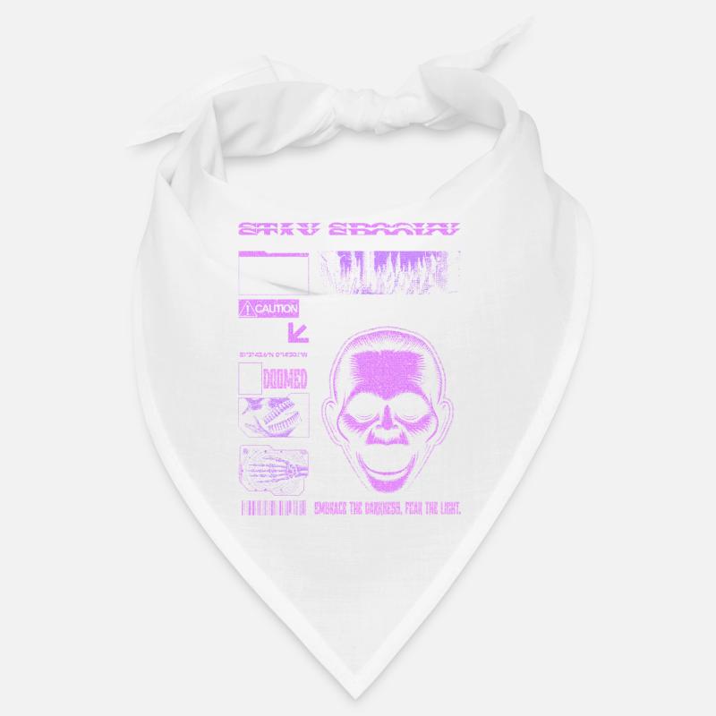 Restez Spooky Ghost Blanc & Lilas Saison d’Halloween Bandana