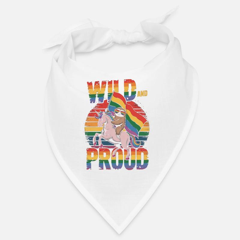 Faultier reitet Einhorn LGBTQ Regenbogen Fahne Bandana