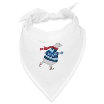 Schlittschuh laufen - Bandana - Weiß - Vorne
