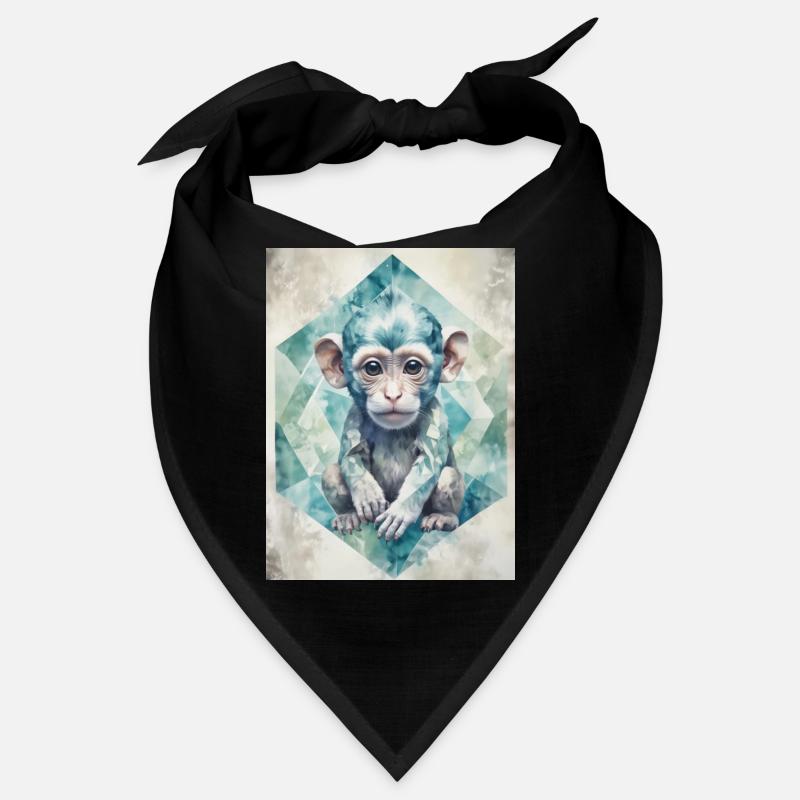 Bébé Singe Géométrique Bandana