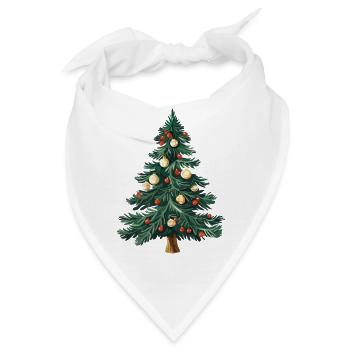 Weihnachtsbaum Weihnachten Christmas Tree - Bandana - Weiß - Vorne