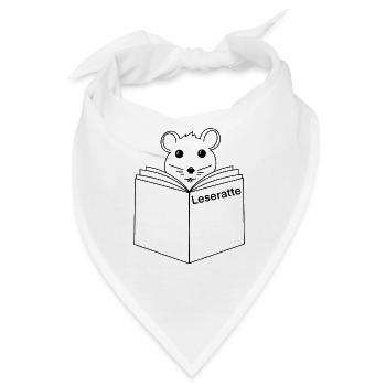 Leseratte - Bandana - Weiß - Vorne