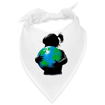Planet Erde - Bandana - Weiß - Vorne