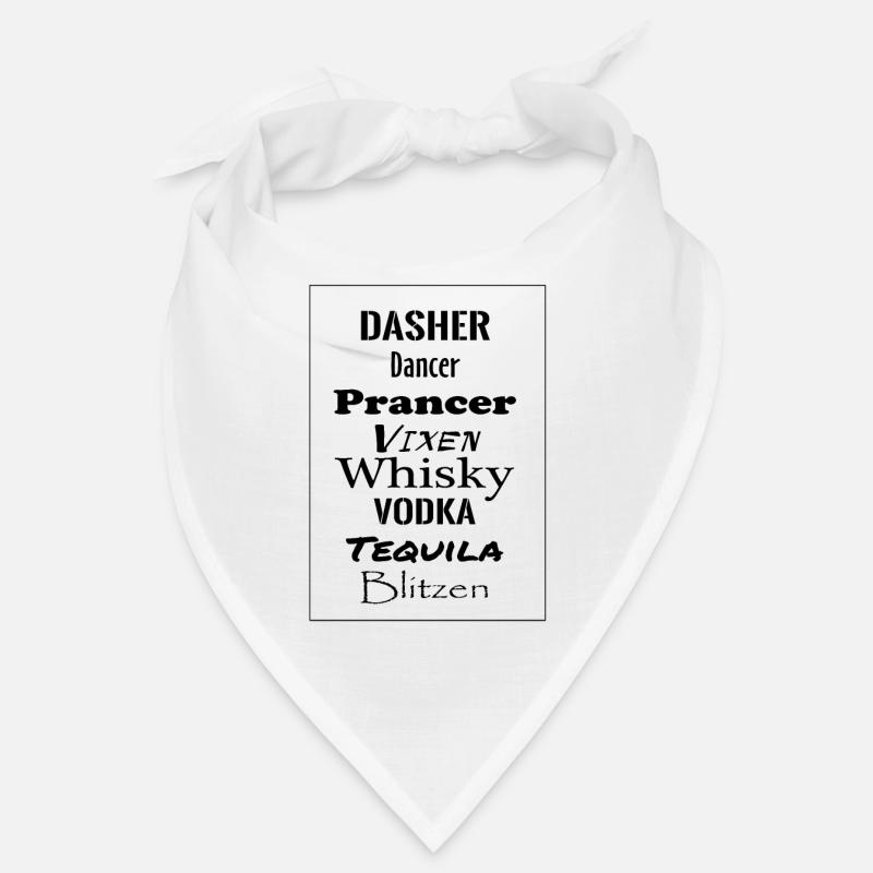 Dasher Dancer Blitzen - Bandana - Weiß
