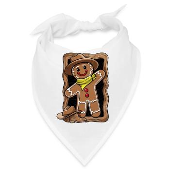 Lebkuchenmann Weihnachten Humor - Bandana - Weiß - Vorne