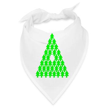 Tannenbaum Tannenbäume Weihnachtsbaum Bäume - Bandana - Weiß - Vorne