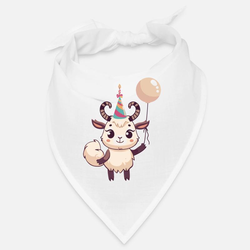 Mountain Goat Birthday Comic Cute Bandana