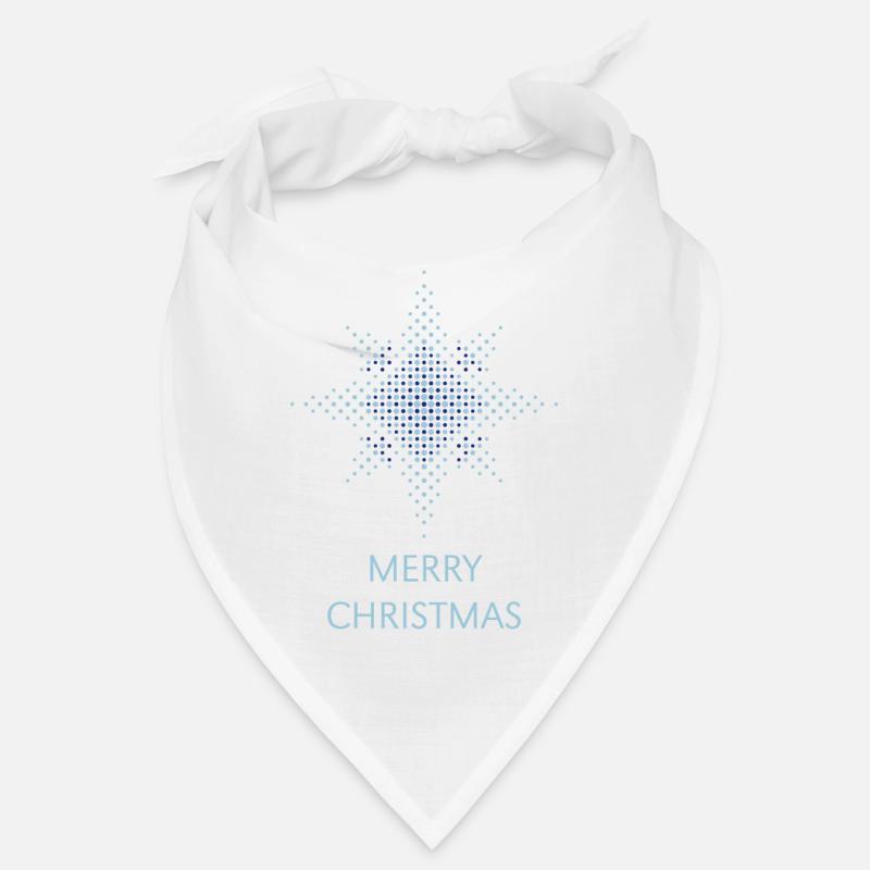 Joyeux Noël (Points de Noël étoiles / Bleu) Bandana