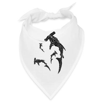 Die Hammerhai Familie - Bandana - Weiß - Vorne