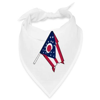 Flagge von Ohio - Bandana - Weiß - Vorne
