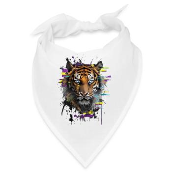 Tiger Gaze: Chromatische Symphonie - Bandana - Weiß - Vorne