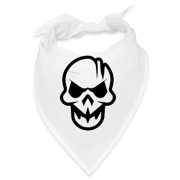 Schädel - Bandana - Weiß - Vorne