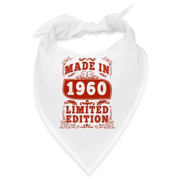 1960 Geburtstag 1960 Jahrgang 1960 Geburtstag - Bandana - Weiß - Vorne