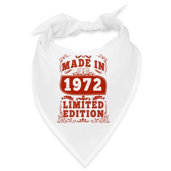 1972 Geburtstag 1972 Jahrgang 1972 Geburtstag - Bandana - Weiß - Vorne