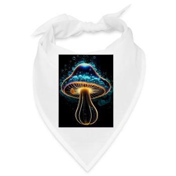 Leuchtender Pilz - Bandana - Weiß - Vorne